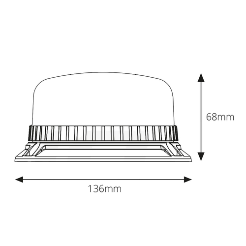 ΦΑΡΟΣ W03B 12V/24V 36LED ΒΙΔΩΤΟΣ (3 ΒΙΔΕΣ) ΠΟΡΤΟΚΑΛΙ IP56 136X68MM AMiO - 1 ΤΕΜ.