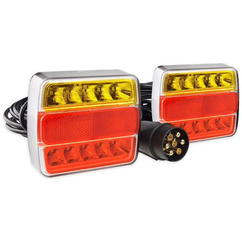 ΦΑΝΑΡΙΑ ΠΙΣΩ ΤΡΕΙΛΕΡ ΜΑΓΝΗΤΙΚΑ LED ΜΕ ΚΑΛΩΔΙΟ 7pin 12V 100x95x37mm TLS03 AMIO – 2 ΤΕΜ.