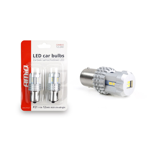 P21W BA15s 12/24V 22LED SMD ULTRABRIGHT CANBUS ΛΕΥΚΟ 2ΤΕΜ.