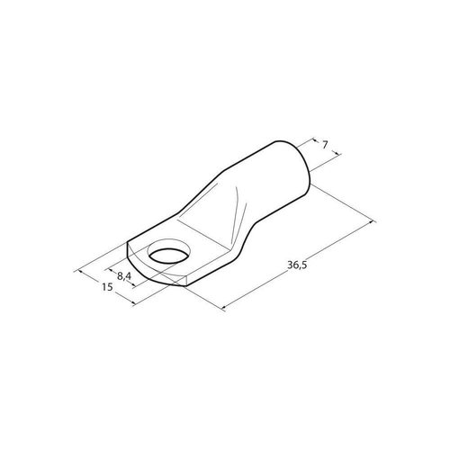 ΑΚΡΟΔΕΚΤΕΣ ΚΑΛΩΔΙΩΝ ΜΠΑΤΑΡΙΑΣ 25 mm²  ΜΕ ΤΡΥΠΑ 8mm 5ΤΕΜ