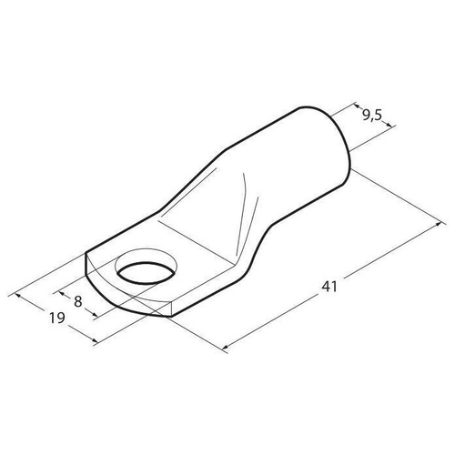 ΑΚΡΟΔΕΚΤΕΣ ΚΑΛΩΔΙΩΝ ΜΠΑΤΑΡΙΑΣ 50mm²  ΜΕ ΤΡΥΠΑ 8mm 5ΤΕΜ