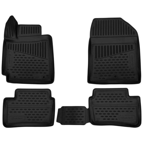 KIA PICANTO HTB 2017+ ΜΑΡΚΕ ΠΑΤΑΚΙΑ ΣΕ ΣΚΑΦΗ TPE ΛΑΣΤΙΧΟ ΣΕ ΜΑΥΡΟ ΧΡΩΜΑ NOVLINE - 4 ΤΕΜ.