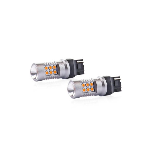 WY21W T20 12/24V 6,2W 800lm LED 24xSMD3030 CAN-BUS ΚΙΤΡΙΝΟ 18x56mm 2ΤΕΜ.