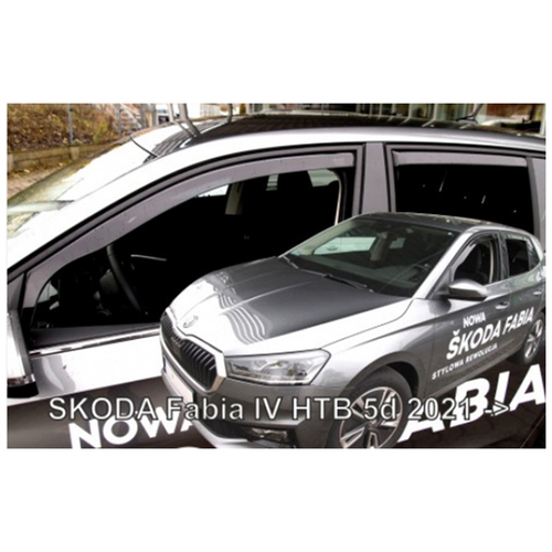 SKODA FABIA HTB 5D 2021+ ΣΕΤ ΑΝΕΜΟΘΡΑΥΣΤΕΣ ΑΥΤΟΚΙΝΗΤΟΥ ΑΠΟ ΕΥΚΑΜΠΤΟ ΦΙΜΕ ΠΛΑΣΤΙΚΟ HEKO - 4 ΤΕΜ.