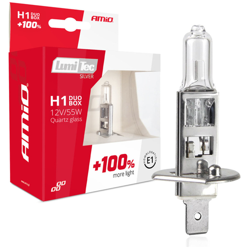 H1 12V 55W P14,5s LUMITEC SILVER ΑΛΟΓΟΝΟΥ +100% UP TO 25m ΑΜΙΟ- 2 ΤΕΜ.