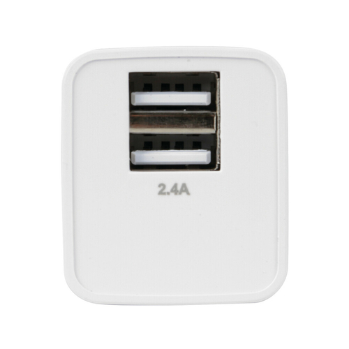 ΦΟΡΤΙΣΤΗΣ ME OIKIAKH ΠΡΙΖΑ 220/240V 12W 2400mA ΜΕ 2 ΘΥΡΕΣ USB (A+A) LAMPA - 1 ΤΕΜ