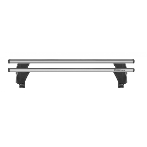 ΣΕΤ ROOF RACK ΜΠΑΡΕΣ ΟΡΟΦΗΣ ΑΛΟΥΜΙΝΙΟΥ DELTA M SILVER 123 cm ΣΕ AΣΗΜΙ ΧΡΩΜΑ ΜΕ ΚΑΠΑΚΙΑ ΑΚΡΩΝ TYPE G/FP ΓΙΑ ΑΠΛΗ ΟΡΟΦΗ MENABO - 2 ΤΕΜ.