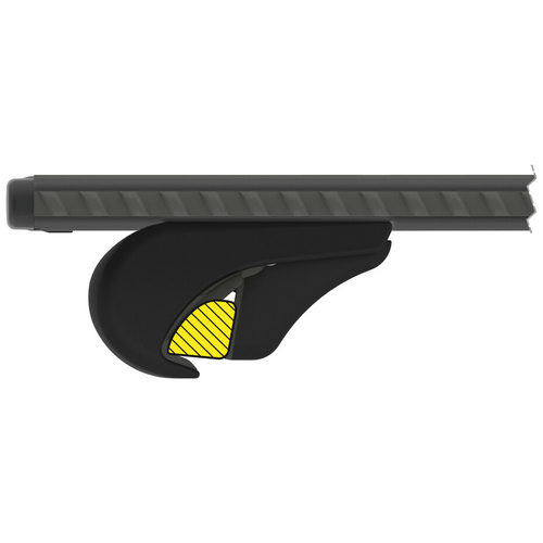 ΜΠΑΡΕΣ ΟΡΟΦΗΣ ΑΝΟΔIΩΜΕΝΟ ΑΛΟΥΜΙΝΙΟΥ (L) 128cm 100max ΜΑΥΡΗ SILENZIO (RAILING STANDARD/S/W)​NORDRIVE - 2 ΤΕΜ.