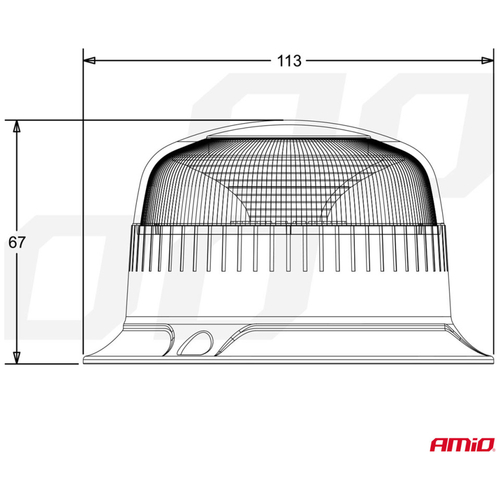 ΦΑΡΟΣ LED MINI 12/24V 18SMD IP56 ΠΟΡΤΟΚΑΛΙ ΒΙΔΩΤΟΣ 113x67mm AMIO -1 ΤΕΜ.
