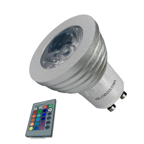 Λάμπα LED Σποτ GU10 5W 230V 325lm 35° με Ασύρματο Χειριστήριο RGB GloboStar 88965