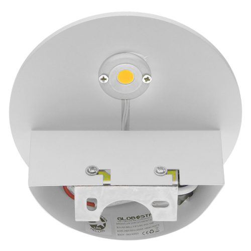 GloboStar® 93053 LED Φωτιστικό Τοίχου Απλίκα Αρχιτεκτονικού Φωτισμού Round Back Light Λευκό Αδιάβροχο IP54 10 Watt 60° 1400lm 230V CREE Θερμό Λευκό Φ14 x Π5.1cm