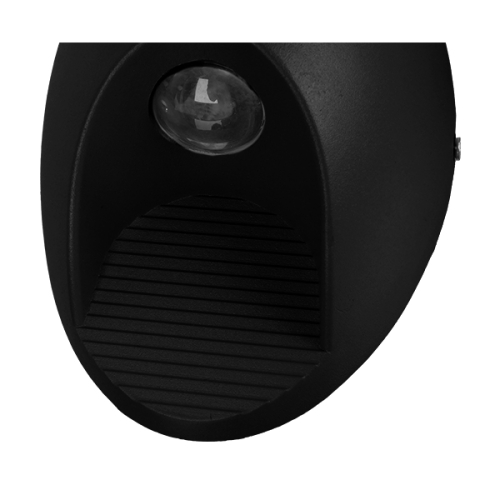 GloboStar® 96452 LED Φωτιστικό Τοίχου Αρχιτεκτονικού Φωτισμού Οβάλ Up Down Μαύρο Αδιάβροχο IP65 10 Watt CREE 24° 1400lm 230v Θερμό Λευκό Μ16 x Π7 x Υ10cm