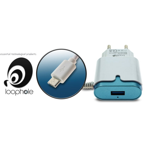 LOOPHOLE AC Adapter Micro-B BLUE
