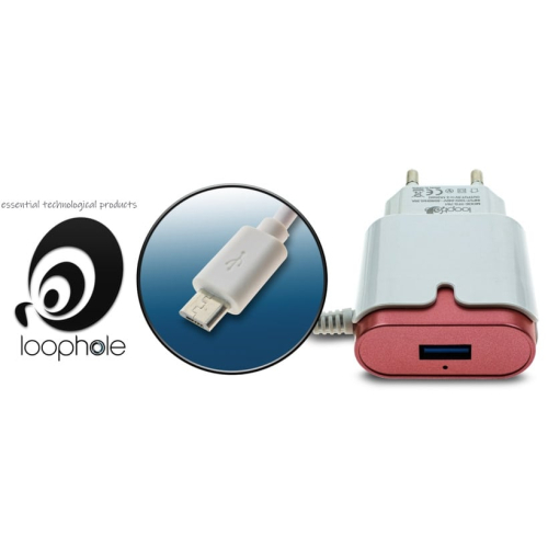 LOOPHOLE AC Adapter Micro-B RED