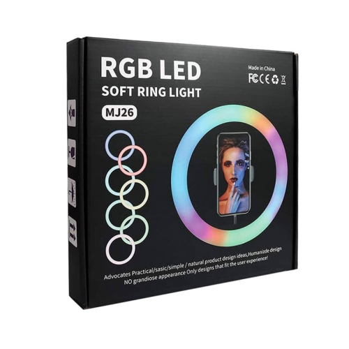 LED Ring light 33cm RGB 25W Black