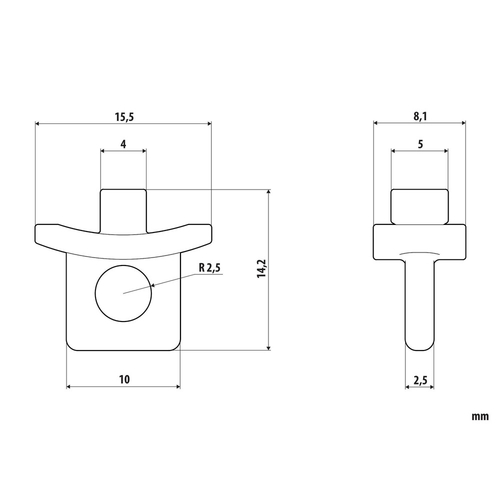 ΓΑΝΤΖΑΚΙΑ ΚΟΥΡΤΙΝΑΣ ΦΟΡΤΗΓΟΥ F-1 4mm U-TYPE  LAMPA - 10 ΤΕΜ.