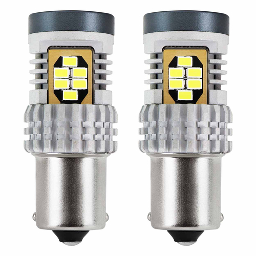 ΛΑΜΠΑΚΙΑ ΜΟΝΟΠΟΛΙΚΑ LED ΛΕΥΚΑ CAN-BUS P21W BA15S 12/24V 24xSMD 3020 ΑMiO - 2 TEM.