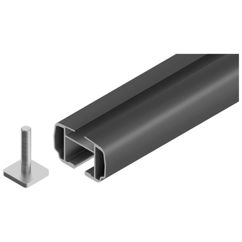 ΜΠΑΡΕΣ ΟΡΟΦΗΣ HELIO BLACK (M) 120cm ΑΛΟΥΜΙΝΙΟΥ ΜΑΥΡΗ ΜΕ ΚΛΕΙΔΑΡΙΕΣ (FLUSH RAILING)  NORDRIVE - 2 TEM.