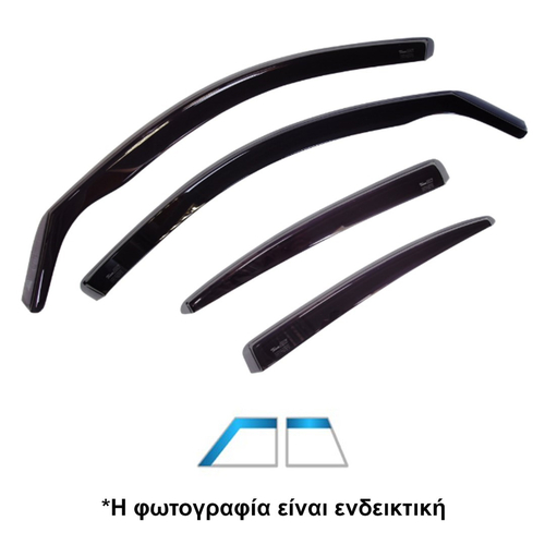 FOR RANGER 4D 2022+ /RAPTOR 2022+  ΣΕΤ ΑΝΕΜΟΘΡΑΥΣΤΕΣ ΑΥΤΟΚΙΝΗΤΟΥ ΑΠΟ ΕΥΚΑΜΠΤΟ ΦΙΜΕ ΠΛΑΣΤΙΚΟ HEKO - 4 ΤΕΜ.