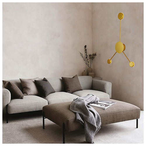 ARTE ILLUMINA ΑΠΛΙΚΑ ΤΟΙΧΟΥ ΡΑΒΔΟΣ LED 3x5W 45x54 ΧΡΥΣΟ