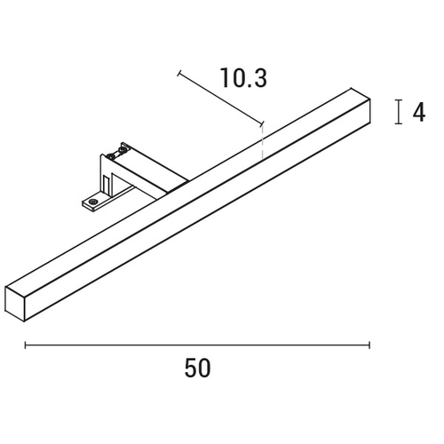 ARTE ILLUMINA ΦΩΤΙΣΤΙΚΟ ΜΠΑΝΙΟΥ LED 7W 4000Κ 500X103X40 ΝΙΚΕΛ (2τρόποι στήριξης)