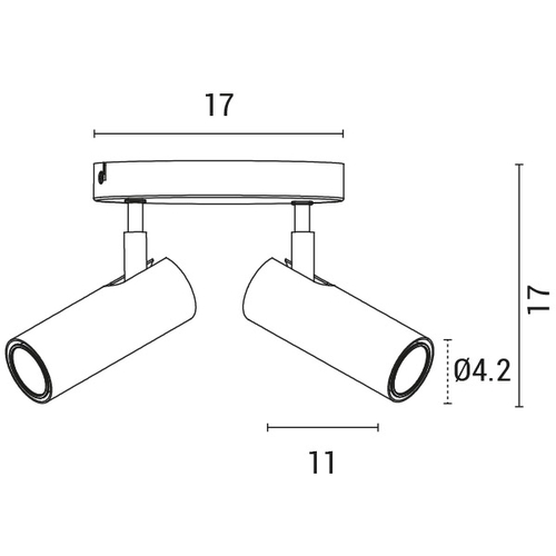 ARTE ILLUMINA ΣΠΟΤ ΟΡΟΦΗΣ ΡΟΖΕΤΑ ΔΙΠΛΗ GU10 SLIM ΛΕΥΚΗ