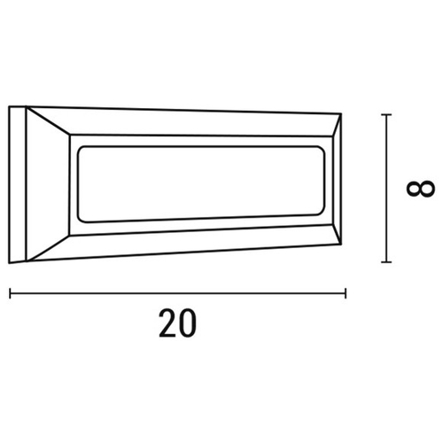 ΦΩΤΙΣΤΙΚΟ ΤΟΙΧΟΥ SLIM LED 4W IP65 230V 3000K 200X80mm ΜΑΥΡΟ PRO