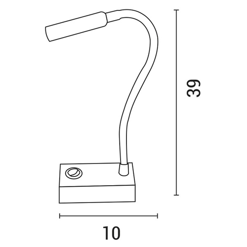 ARTE ILLUMINA ΑΠΛΙΚΑ ΚΡΕΒΑΤΙΟΥ ΑΝΑΓΝΩΣΗΣ "ARISTON 6" 3W LED 3000K ΛΕΥΚΟ