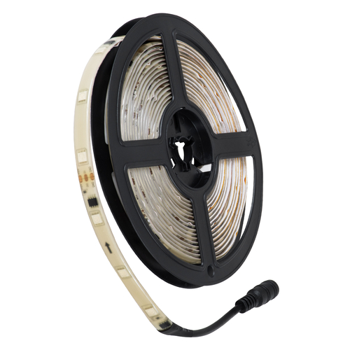 GloboStar® S-120002 Σετ Ταινία LED Digital Magic Strip IC3 5m 36W/5m 12V 30LED/m 5050 SMD 600lm/m 120° Αδιάβροχη IP65 με Ενσωματωμένα Προγράμματα Λειτουργίας και Τροφοδοτικό RGB
