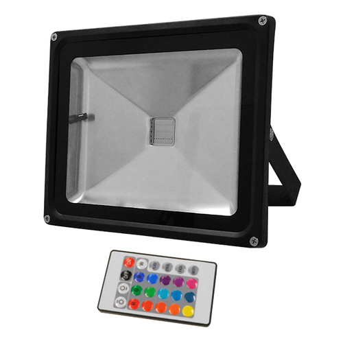 Προβολέας LED 30W 230V 1950lm 120° Αδιάβροχος IP65 με Ασύρματο Χειριστήριο RGB GloboStar 62002