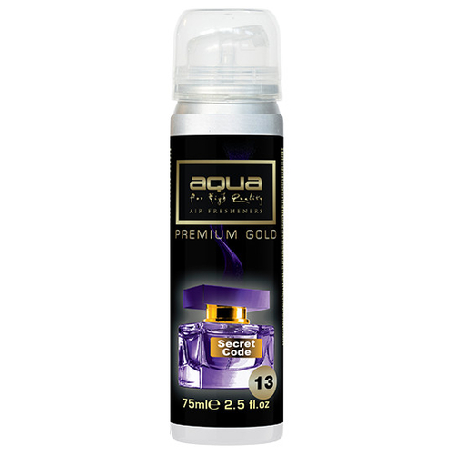 ΑΡΩΜΑΤΙΚΟ ΑΥΤΟΚΙΝΗΤΟΥ ΣΕ ΣΠΡΕΙ (SPRAY)  ΜΕ ΑΡΩΜΑ SECRET CODE PREMIUM GOLD SERIES 75ml AQUA - 1 TEM.
