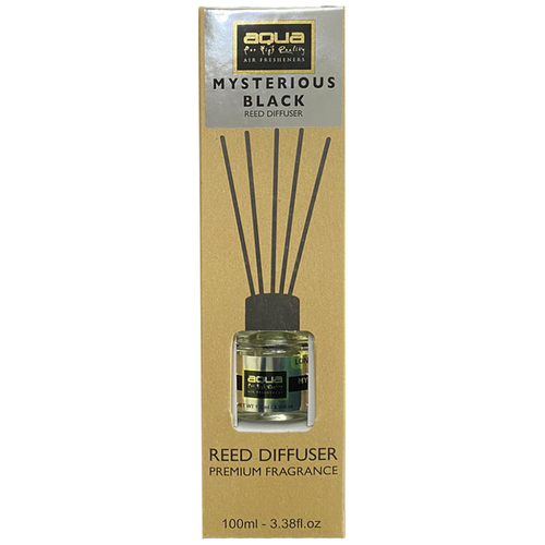 Αρωματικό Χώρου Mysterious Black Home Reed Diffuser με 6 Στικς Aqua 100 ml - 1 τμχ