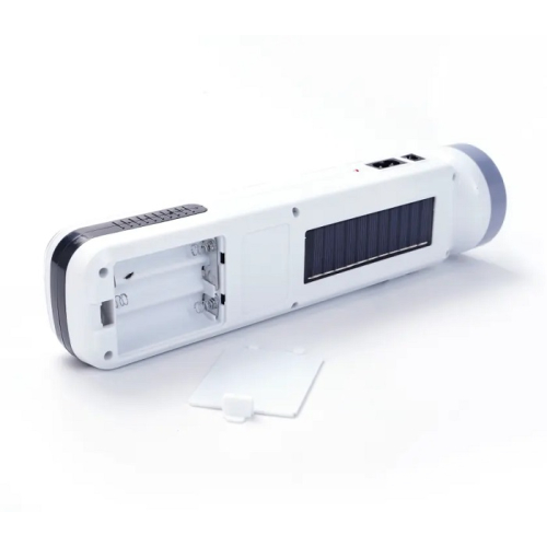Επαναφορτιζόμενος φακός LED έκτακτης ανάγκης με ηλιακό πάνελ - 6661 - 251445