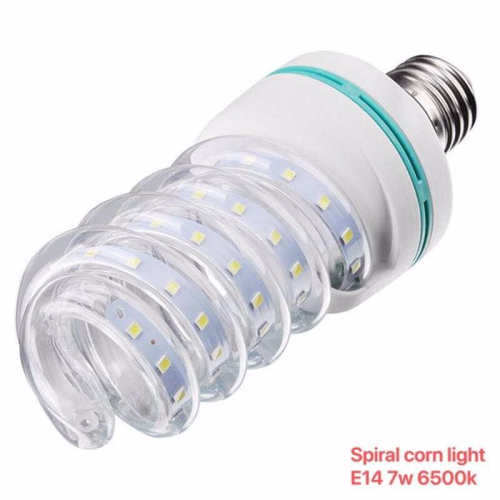 Λάμπα LED - Spiral Corn - E14 - 7W - 6500K - 356939