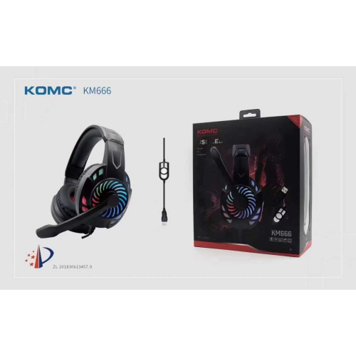 Ενσύρματα ακουστικά Gaming - KM-666 - KOMC - 302704 - Black