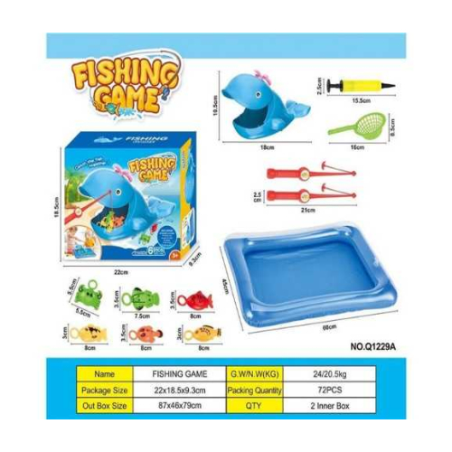 Παιχνίδι ψαρέματος με mini φουσκωτή πισίνα - Q1229A - 976005
