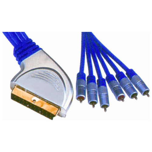 SCART-6 RCA ΝΙΚΕΛ CR-636/1.5M