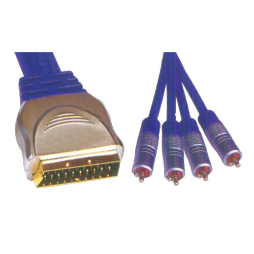 SCART-4 RCA ΝΙΚΕΛ CR-644/1.5M