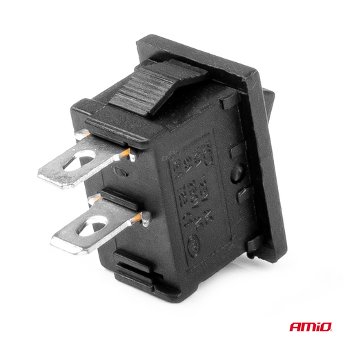 ΔΙΑΚΟΠΤΗΣ ON/OFF 3 ΕΠΑΦΩΝ 12V 20A 12mm x 19mm ΜΑΥΡΟΣ  ΑΜΙΟ - 1 ΤΕΜ.