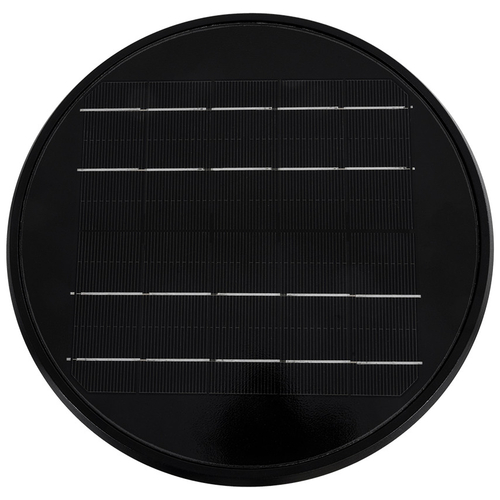 GloboStar® ARVENT 90534 Αυτόνομο Ηλιακό Φωτιστικό Κήπου - Κολωνάκι Αρχιτεκτονικού Φωτισμού Εξωτερικού Χώρου LED 10W 330lm 120° με Ενσωματωμένο Φωτοβολταϊκό Panel 6V 2W & Επαναφορτιζόμενη Μπαταρία Li-ion 3.2V 1800mAh με Αισθητήρα Ημέρας-Νύχτας - Αδιάβροχο IP65 - Σώμα Αλουμινίου & ABS - Φ24 x Υ36cm - Ψυχρό Λευκό 6000K - Μαύρο - 2 Χρόνια Εγγύηση