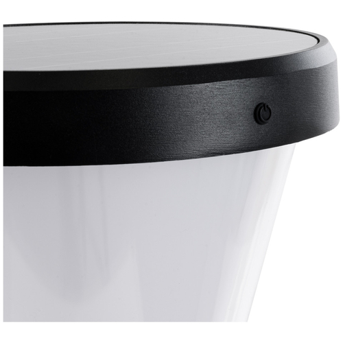 GloboStar® ARVENT 90534 Αυτόνομο Ηλιακό Φωτιστικό Κήπου - Κολωνάκι Αρχιτεκτονικού Φωτισμού Εξωτερικού Χώρου LED 10W 330lm 120° με Ενσωματωμένο Φωτοβολταϊκό Panel 6V 2W & Επαναφορτιζόμενη Μπαταρία Li-ion 3.2V 1800mAh με Αισθητήρα Ημέρας-Νύχτας - Αδιάβροχο IP65 - Σώμα Αλουμινίου & ABS - Φ24 x Υ36cm - Ψυχρό Λευκό 6000K - Μαύρο - 2 Χρόνια Εγγύηση
