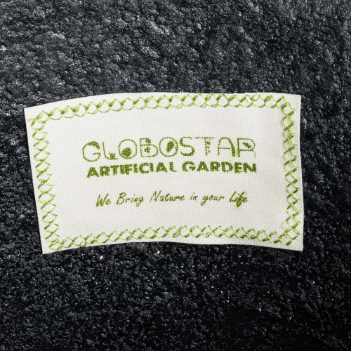 GloboStar® Artificial Garden OLYMPIA 20717 Επιδαπέδιο Πολυεστερικό Τσιμεντένιο Κασπώ Γλάστρα - Flower Pot Μαύρο Φ55 x Υ120cm