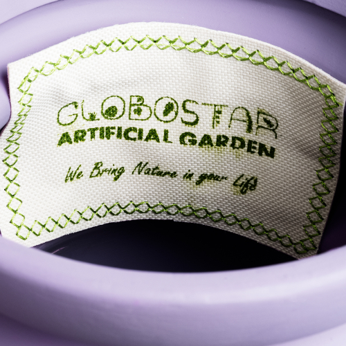 GloboStar® Artificial Garden BOGOTA 20500 Διακοσμητικό Κεραμικό Κασπώ Γλάστρα - Flower Pot Μωβ Φ14 x Υ15cm