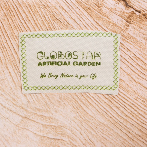 GloboStar® Artificial Garden PANDORA 20706 Επιδαπέδιο Πολυεστερικό Τσιμεντένιο Κασπώ Γλάστρα - Flower Pot Λευκό με Καφέ Μ45 x Π40 x Υ72cm