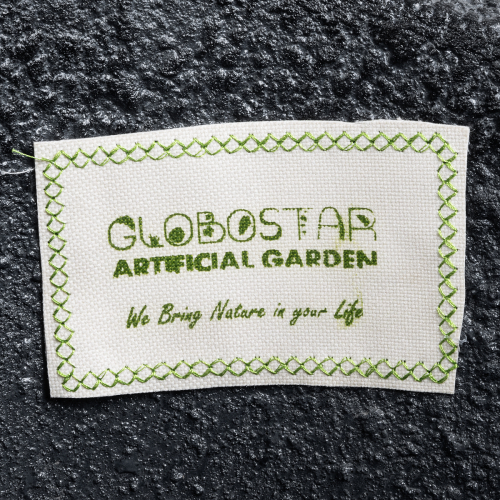 GloboStar® Artificial Garden CHLOE 20709 Επιδαπέδιο Πολυεστερικό Τσιμεντένιο Κασπώ Γλάστρα - Flower Pot Μαύρο Μ45 x Π49 x Υ90cm