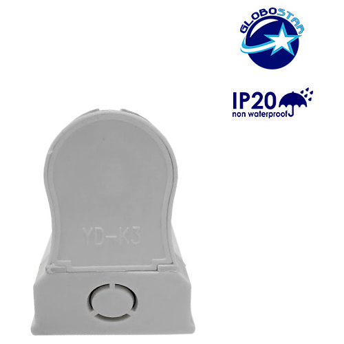 1 x 60cm Μεταλλικό Σκαφάκι για Λάμπα Φθορίου LED Τροφοδοσίας Ενός Άκρου GloboStar 40017