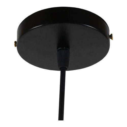 GloboStar® TERE 01165  Vintage Industrial Κρεμαστό Φωτιστικό Οροφής Μονόφωτο Μαύρο Μεταλλικό Πλέγμα Καμπάνα Φ30 x Y25cm