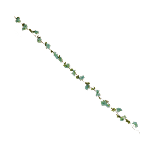 GloboStar® 09023 Τεχνητό Κρεμαστό Φυτό Διακοσμητική Γιρλάντα Μήκους 2.2 μέτρων με 18 X Άνθη Κερασιάς Γαλάζιο
