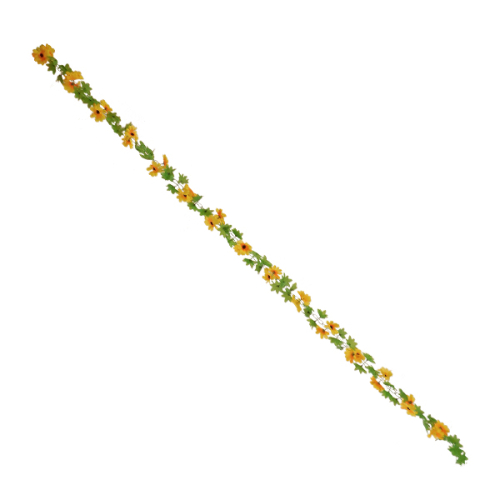 GloboStar® 09028 Τεχνητό Κρεμαστό Φυτό Διακοσμητική Γιρλάντα Μήκους 2.2 μέτρων με 30 X Μεσαία Ηλιοτρόπια Κίτρινα
