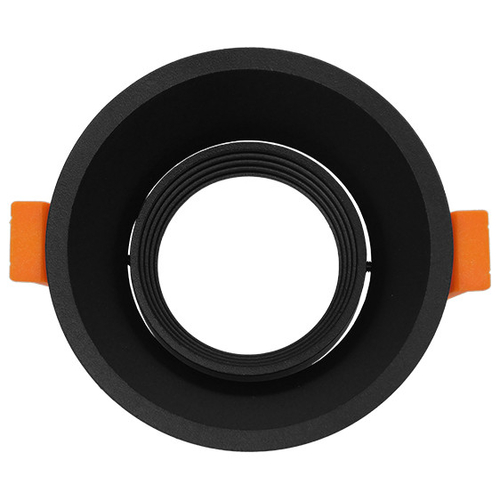 Χωνευτή Στρογγυλή Βάση Αρχιτεκτονικού Φωτισμού για Spot Φ91 Μαύρη Κινούμενη GloboStar 97013